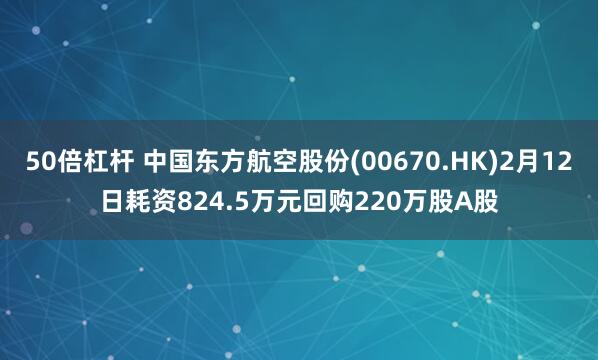 50倍杠杆 中国东方航空股份(00670.HK)2月12日耗资824.5万元回购220万股A股