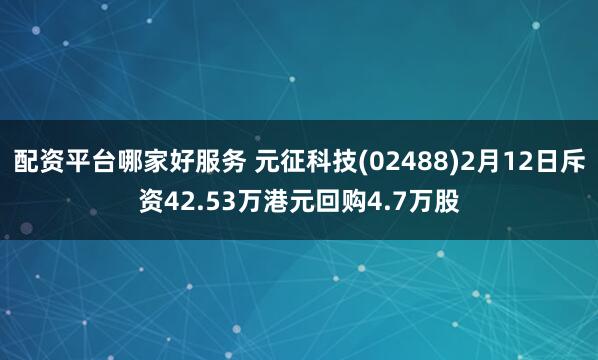 配资平台哪家好服务 元征科技(02488)2月12日斥资42.53万港元回购4.7万股