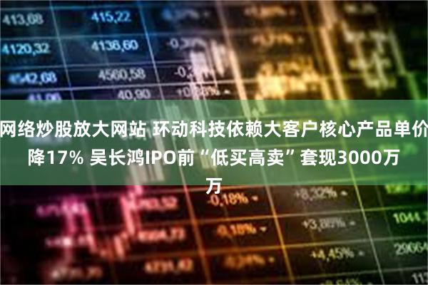 网络炒股放大网站 环动科技依赖大客户核心产品单价降17% 吴长鸿IPO前“低买高卖”套现3000万